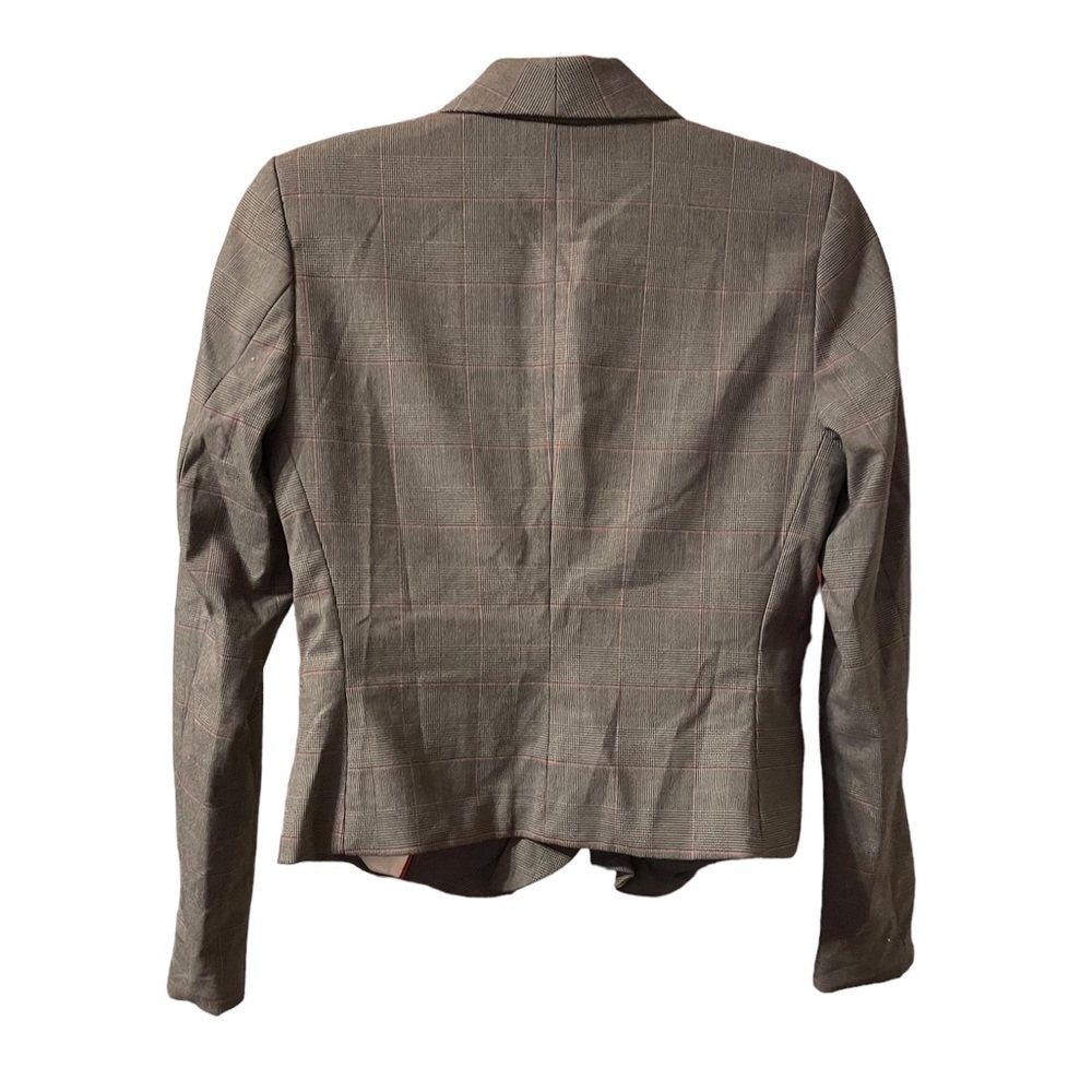H&M HOUNDSTOOTH RUFFLE BLAZER - Picture 2 of 4